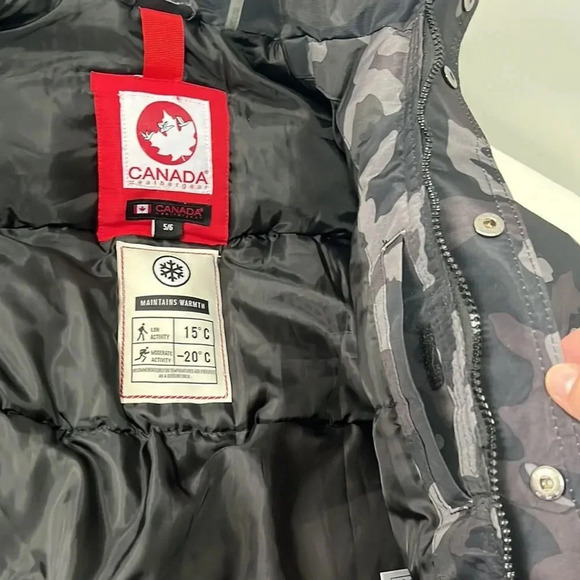 Canada Weather Gear Kids Camo- Print Boys Faux-Fur-Trim Hooded Jacket size 5/6 - Picture 8 of 8